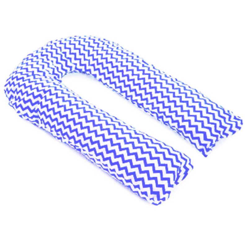 Подушка для беременных "Зигзаг синий"